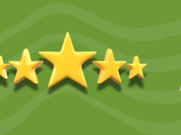 5 Star Banner with 5 little stars.