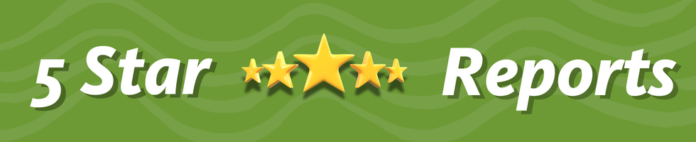 5 Star Banner with 5 little stars.