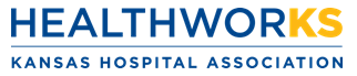 Kansas HEALTHWORKS: Centralized Credentialing Stakeholder Forum Kansas Healthworks Logo, with the Kansas Hospital Association